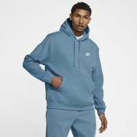Nike Sportswear Club Fleece Pullover Hoodie Mens Teal/White Мъжки полар