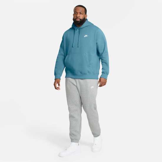 Nike Sportswear Club Fleece Pullover Hoodie Mens Navy/White 