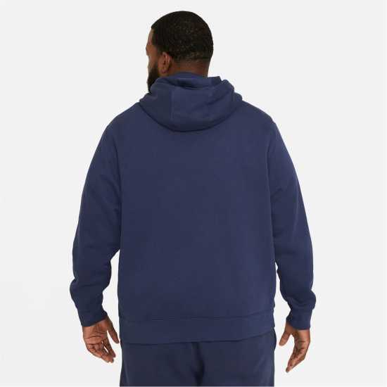 Nike Sportswear Club Fleece Pullover Hoodie Mens Navy/White 