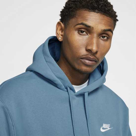 Nike Sportswear Club Fleece Pullover Hoodie Mens Navy/White 