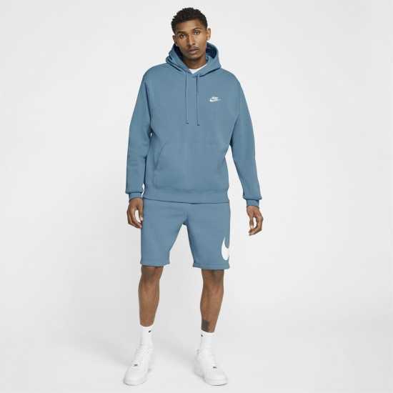 Nike Sportswear Club Fleece Pullover Hoodie Mens Navy/White 