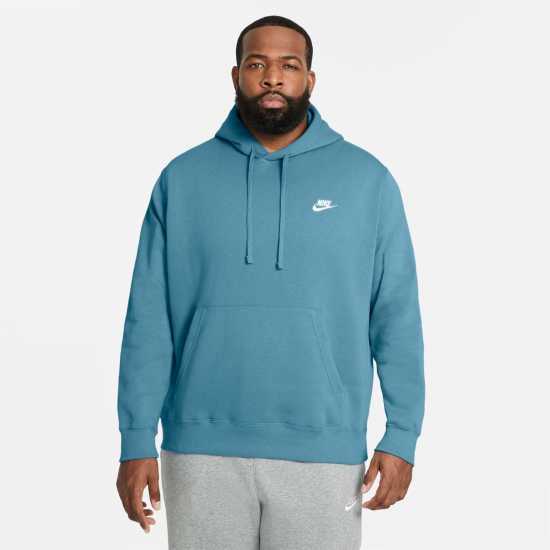 Nike Sportswear Club Fleece Pullover Hoodie Mens Navy/White 