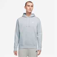 Nike Sportswear Club Fleece Pullover Hoodie Mens Platinum/White Мъжки суитчъри и блузи с качулки