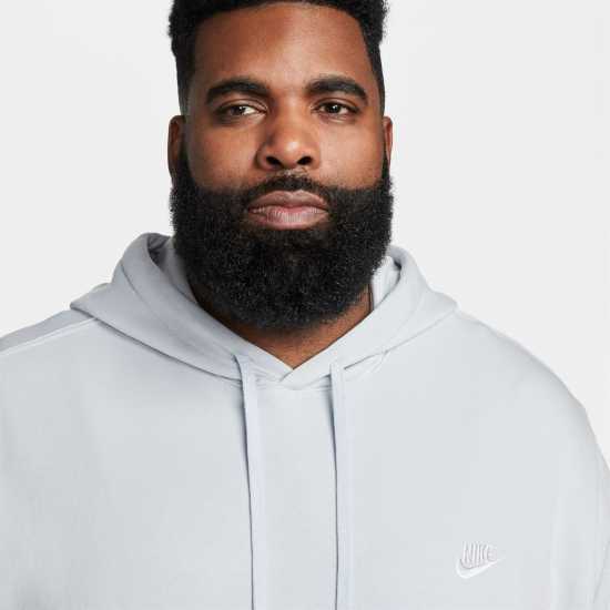 Nike Sportswear Club Fleece Pullover Hoodie Mens Platinum/White Мъжки суитчъри и блузи с качулки