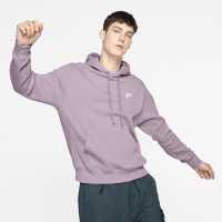 Sale Nike Sportswear Club Fleece Pullover Hoodie Mens Sangria Tall Мъжки полар