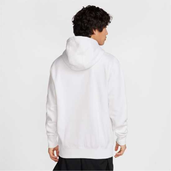Nike Sportswear Club Fleece Pullover Hoodie Mens Бяло/Черно Мъжки суитчъри и блузи с качулки