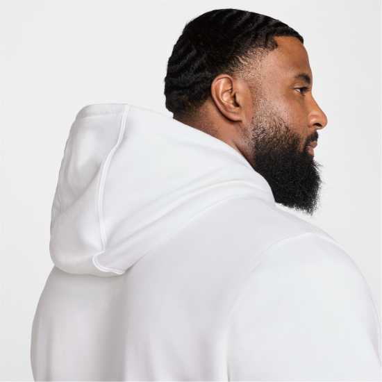 Nike Sportswear Club Fleece Pullover Hoodie Mens Бяло/Черно Мъжки суитчъри и блузи с качулки
