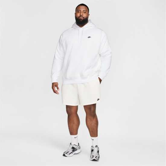 Nike Sportswear Club Fleece Pullover Hoodie Mens Бяло/Черно Мъжки суитчъри и блузи с качулки
