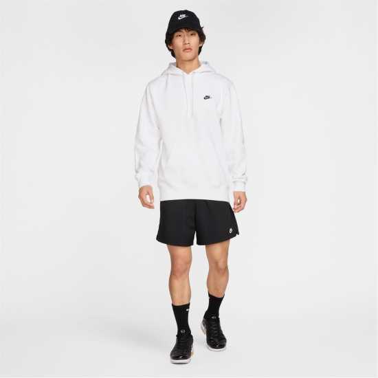 Nike Sportswear Club Fleece Pullover Hoodie Mens Бяло/Черно Мъжки суитчъри и блузи с качулки
