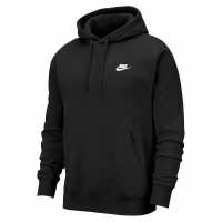 Nike Sportswear Club Fleece Pullover Hoodie Mens Black/White Мъжки суитчъри и блузи с качулки
