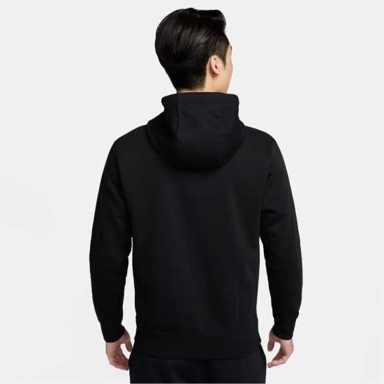 Nike Sportswear Club Fleece Pullover Hoodie Mens Black/White Мъжки суитчъри и блузи с качулки