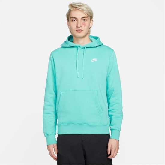 Nike Sportswear Club Fleece Pullover Hoodie Mens Игрално синьо/Бял Мъжки суитчъри и блузи с качулки