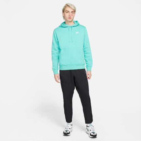 Nike Sportswear Club Fleece Pullover Hoodie Mens Игрално синьо/Бял Мъжки суитчъри и блузи с качулки