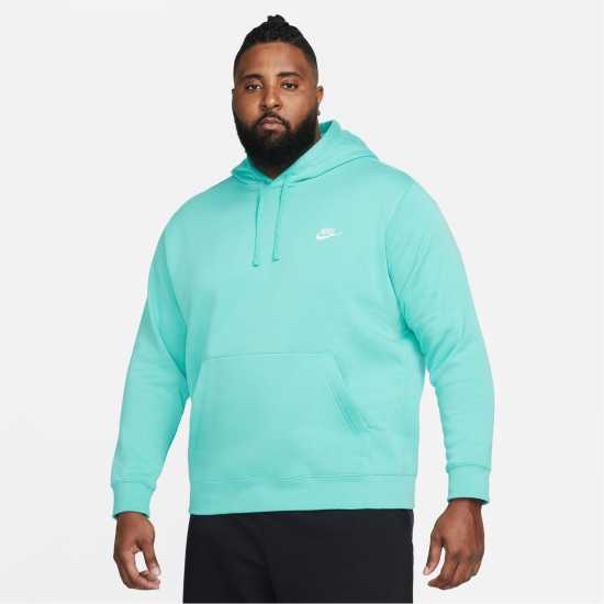 Nike Sportswear Club Fleece Pullover Hoodie Mens Игрално синьо/Бял Мъжки суитчъри и блузи с качулки