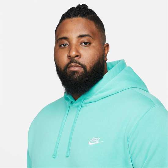 Nike Sportswear Club Fleece Pullover Hoodie Mens Игрално синьо/Бял Мъжки суитчъри и блузи с качулки