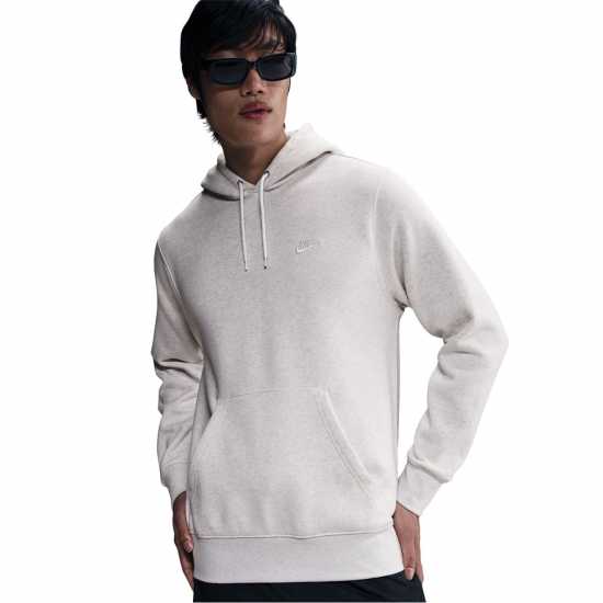 Nike Sportswear Club Fleece Pullover Hoodie Mens Birch Heather Nike Sportswear Club Fleece Pullover Hoodie Mens Birch Heather