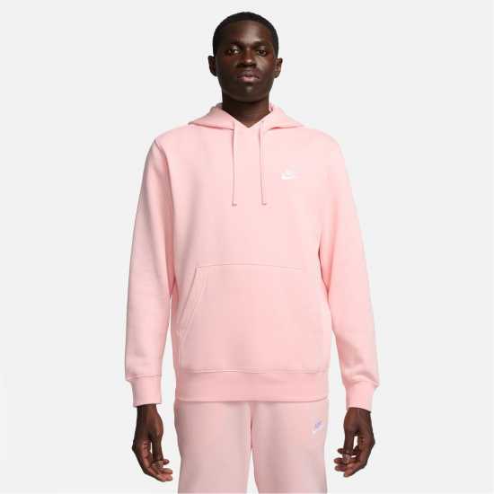 Nike Sportswear Club Fleece Pullover Hoodie Mens Въглен/Желязо/Бял 