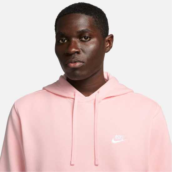 Nike Sportswear Club Fleece Pullover Hoodie Mens Въглен/Желязо/Бял 