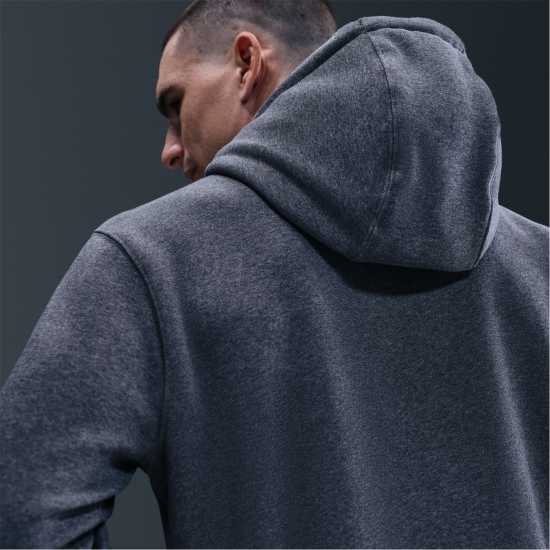 Nike Sportswear Club Fleece Pullover Hoodie Mens Въглен/Желязо/Бял 