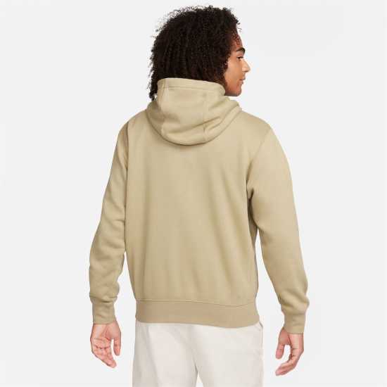 Nike Sportswear Club Fleece Pullover Hoodie Mens Olive/White Nike Sportswear Club Fleece Pullover Hoodie Mens Olive/White