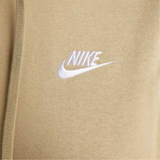 Nike Sportswear Club Fleece Pullover Hoodie Mens Olive/White Nike Sportswear Club Fleece Pullover Hoodie Mens Olive/White