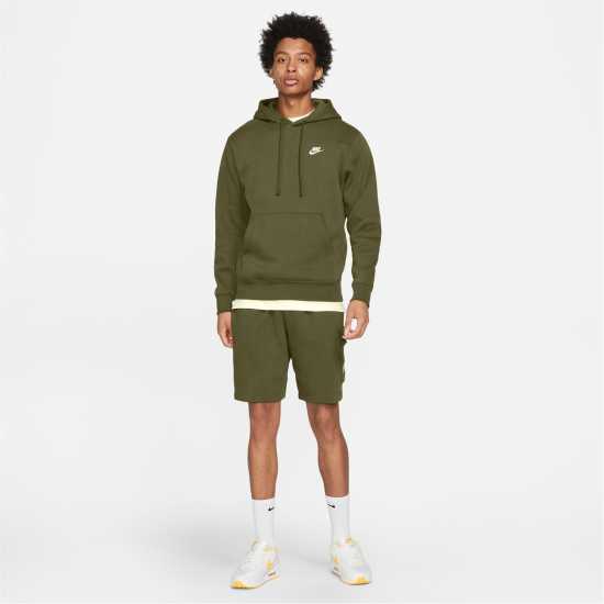 Nike Sportswear Club Fleece Pullover Hoodie Mens Green Tall Мъжки суитчъри и блузи с качулки