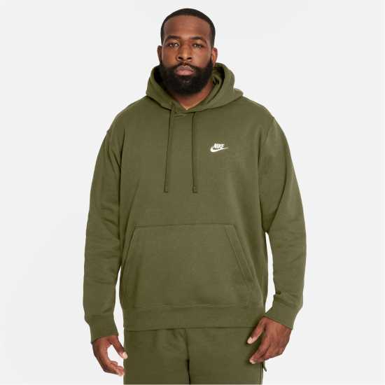 Nike Sportswear Club Fleece Pullover Hoodie Mens Green Tall Мъжки суитчъри и блузи с качулки