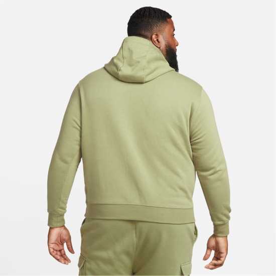 Nike Sportswear Club Fleece Pullover Hoodie Mens Green/White Мъжки суитчъри и блузи с качулки