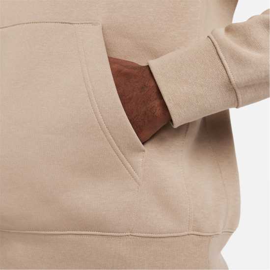Nike Sportswear Club Fleece Pullover Hoodie Mens Хаки/Бяло Мъжки суитчъри и блузи с качулки