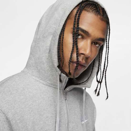 Nike Sportswear Club Fleece Men's Full-Zip Hoodie Сиво Мъжки суитчъри и блузи с качулки