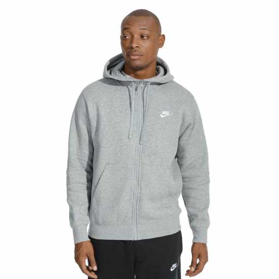 Nike Sportswear Club Fleece Men's Full-Zip Hoodie Сиво Мъжки суитчъри и блузи с качулки