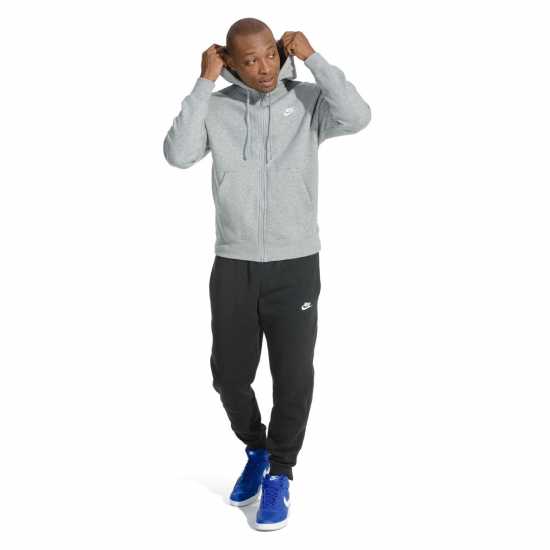 Nike Sportswear Club Fleece Men's Full-Zip Hoodie Сиво Мъжки суитчъри и блузи с качулки