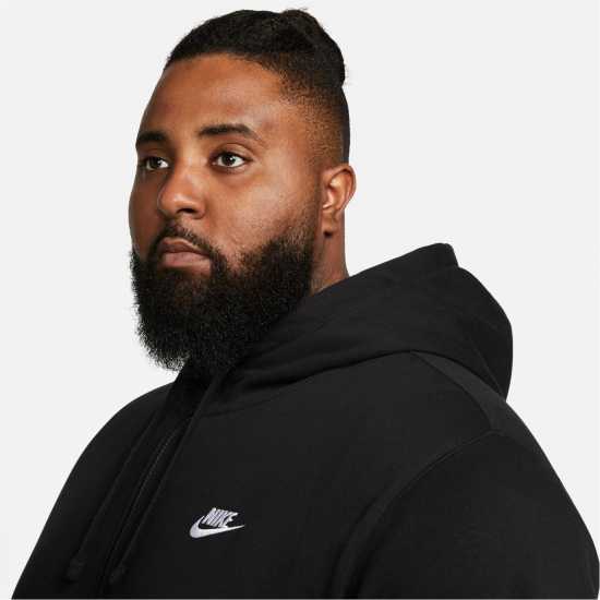 Nike Sportswear Club Fleece Men's Full-Zip Hoodie Черно 