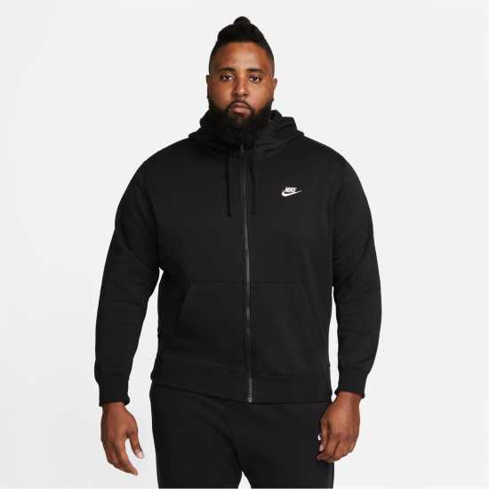 Nike Sportswear Club Fleece Men's Full-Zip Hoodie Черно 