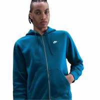 Nike Sportswear Club Fleece Men's Full-Zip Hoodie Зелена Бездна 