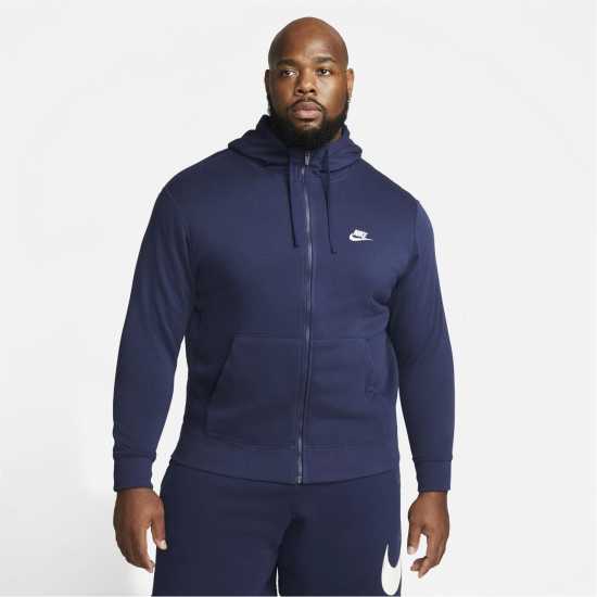 Nike Sportswear Club Fleece Men's Full-Zip Hoodie Navy Мъжки суитчъри и блузи с качулки