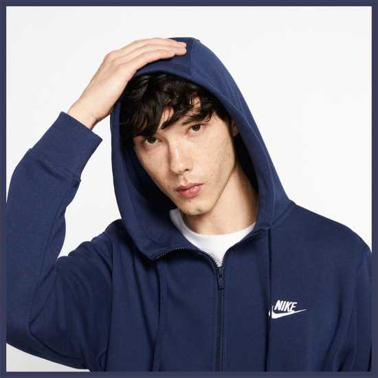 Nike Sportswear Club Fleece Men's Full-Zip Hoodie Navy Мъжки суитчъри и блузи с качулки