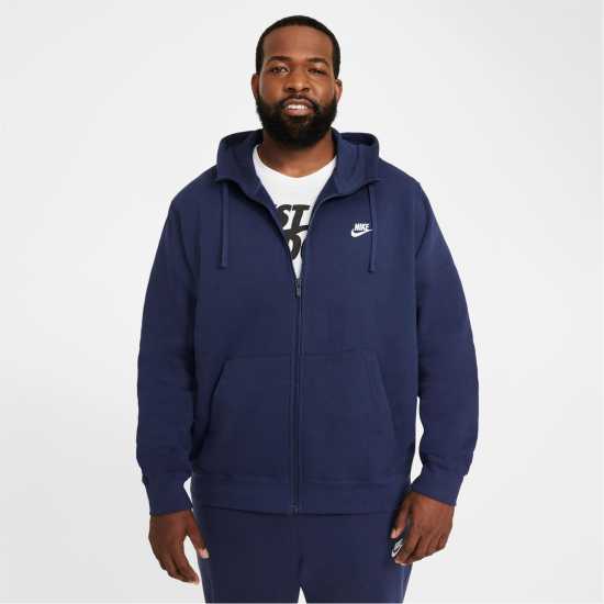 Nike Sportswear Club Fleece Men's Full-Zip Hoodie Navy Мъжки суитчъри и блузи с качулки