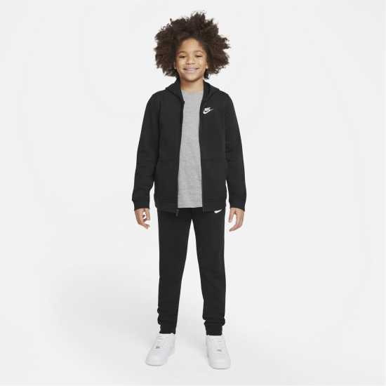 Nike Детска Блуза С Качулка Full Zip Hoody Juniors Черно Детски суитчъри и блузи с качулки