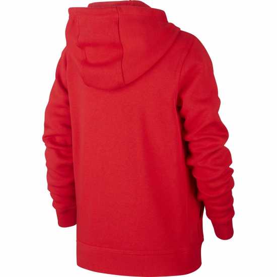 Nike Детска Блуза С Качулка Full Zip Hoody Juniors Red/White Детски суитчъри и блузи с качулки