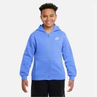 Nike Детска Блуза С Качулка Full Zip Hoody Juniors Кралски пулс Детски суитчъри и блузи с качулки