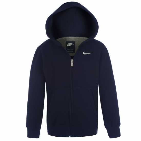 Nike Детска Блуза С Качулка Full Zip Hoody Juniors Морска синьо Детски суитчъри и блузи с качулки