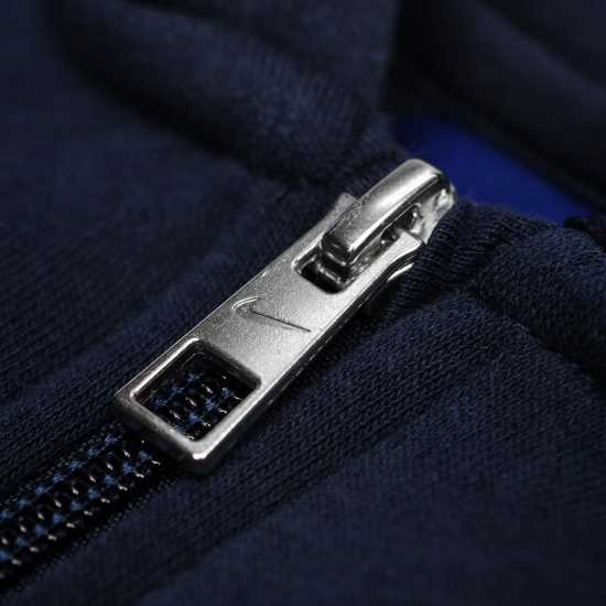 Nike Детска Блуза С Качулка Full Zip Hoody Juniors Морска синьо Детски суитчъри и блузи с качулки