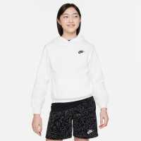 Nike Club Pullover Hoodie Junior Boys White/Black Детски суитчъри и блузи с качулки