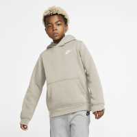 Sale Nike Sportswear Club Pullover Hoodie Junior Boys Light Bone Детски суитчъри и блузи с качулки