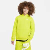 Nike Club Pullover Hoodie Junior Boys Cactus/White Детски суитчъри и блузи с качулки