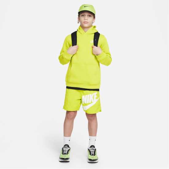 Nike Club Pullover Hoodie Junior Boys Cactus/White Детски суитчъри и блузи с качулки