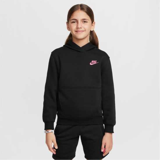 Детски суитчъри и блузи с качулки Nike Club Pullover Hoodie Junior Boys Черно/Хипер Розово Nike Club Pullover Hoodie Junior Boys Черно/Хипер Розово Детски суитчъри и блузи с качулки