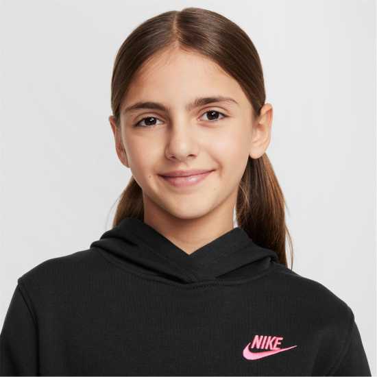 Детски суитчъри и блузи с качулки Nike Club Pullover Hoodie Junior Boys Черно/Хипер Розово Nike Club Pullover Hoodie Junior Boys Черно/Хипер Розово Детски суитчъри и блузи с качулки