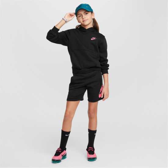 Детски суитчъри и блузи с качулки Nike Club Pullover Hoodie Junior Boys Черно/Хипер Розово Nike Club Pullover Hoodie Junior Boys Черно/Хипер Розово Детски суитчъри и блузи с качулки